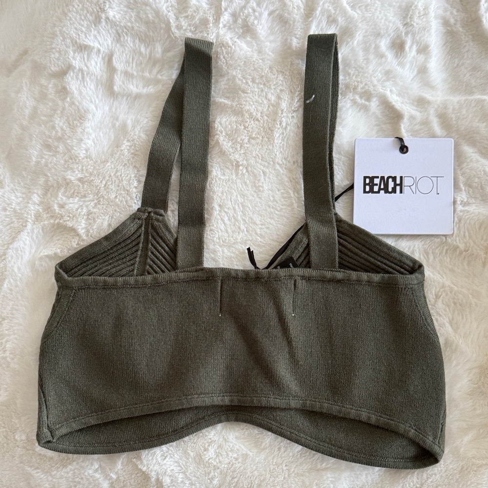 Beach Riot Sage Ribbed Bra - Picture 4 of 5